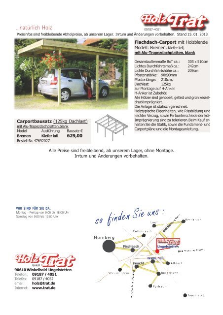 Carport Info Joda - Holz-TRAT Ideen in Holz