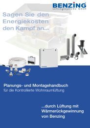 Planungs- und Montagehandbuch - Benzing Ventilatoren Startseite