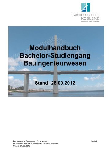 Modulhandbuch Bachelor-Studiengang Bauingenieurwesen