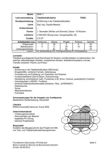 Modulhandbuch Bachelor-Studiengang Bauingenieurwesen