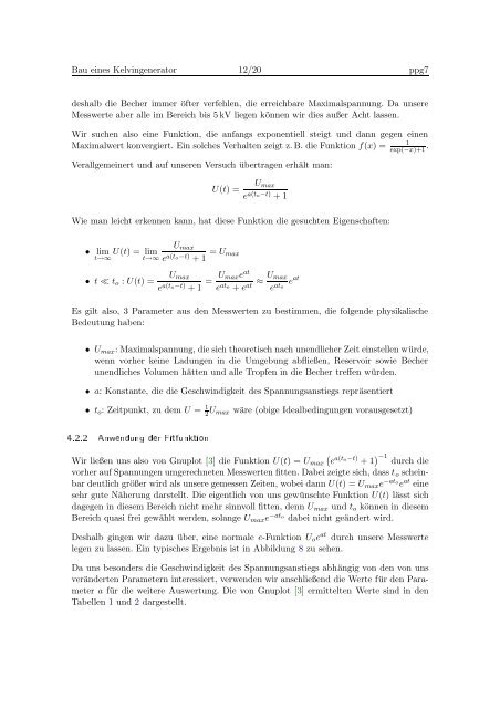 Bau eines Kelvingenerators - Physikalisches Projektpraktikum ...