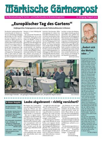 Artikel (PDF) lesen - Kreisverband Luckenwalde der Gartenfreunde eV