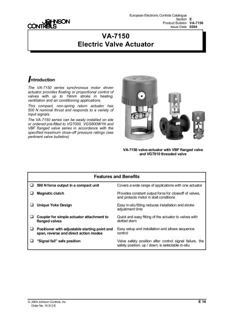 VA-7150 Electric Valve Actuator - Technoprocess