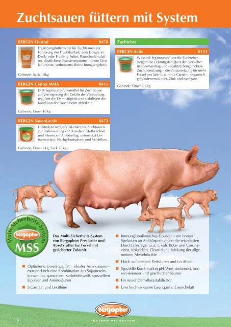 Produktkatalog Schwein (4,0 MB) - Bergophor Futtermittelfabrik