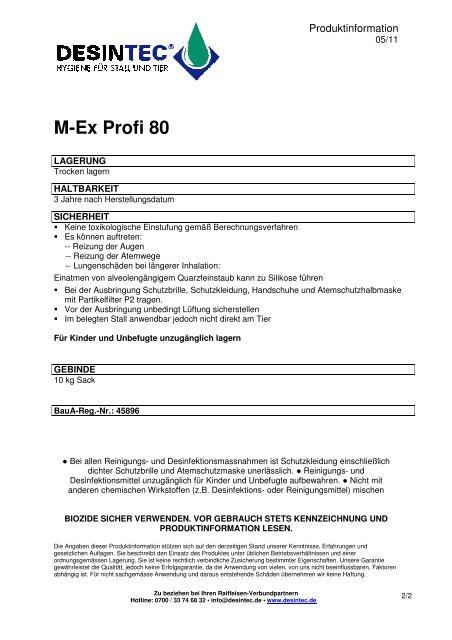 M-Ex Profi 80 - Desintec