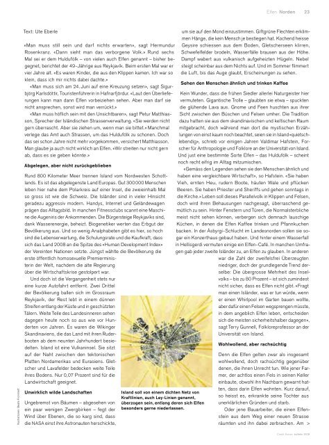 Bulletin 3/09 "Norden" - Credit Suisse eMagazine - Deutschland