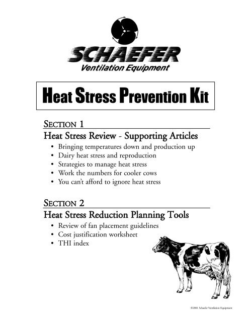 Heat stress cover dairy.qxd - Schaefer Ventilation Equipment