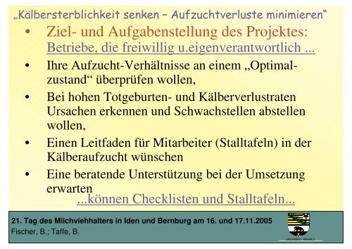 21. Tag des Milchviehhalters in Iden und Bernburg ... - Sachsen-Anhalt