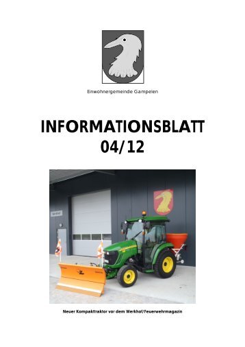 INFORMATIONSBLATT 04/12 - Gemeinde Gampelen