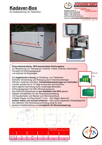 Prospekt Kiefl 20xx - Kadaver-Box.cdr - Kiefl Stalltechnik