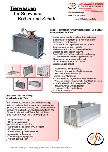 Prospekt Kiefl 20xx - Tierwaagen.cdr - Johann Kiefl