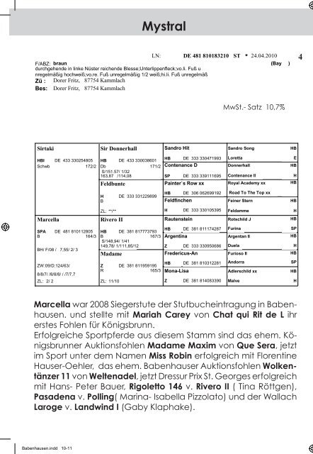 Warmblut- Fohlenauktion - Pferdezuchtverband Schwaben eV