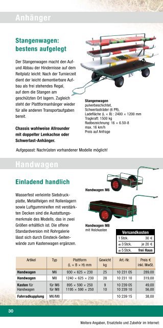 Schwarz, Prospekt Stall/Reitsport 11/12 - Schwarz Transportgeraete