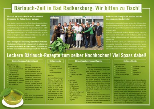 Bärlauchpalatschinken mit Spargel Bärlauch ... - Bad Radkersburg