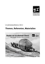 Themen, Referenten, Materialien - Netzwerk Recherche