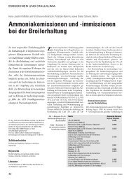 Ammoniakemissionen und -immissionen bei der Broilerhaltung - ATB