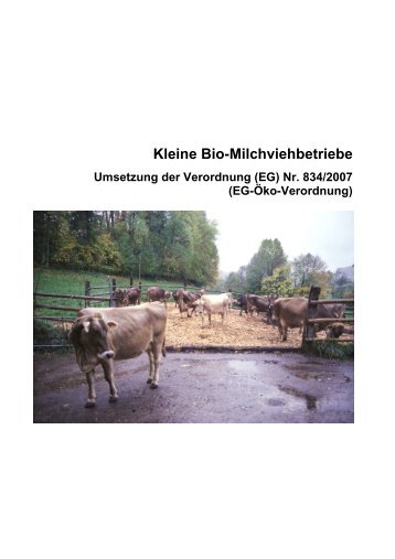 Bio-Milchviehbetriebe mit Anbindehaltung - Bayerische ...