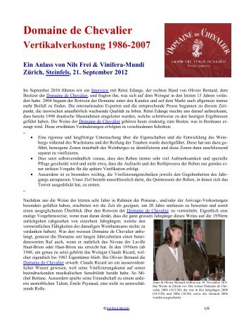 Domaine de Chevalier 1986-2007Wir ... - Vinifera-Mundi