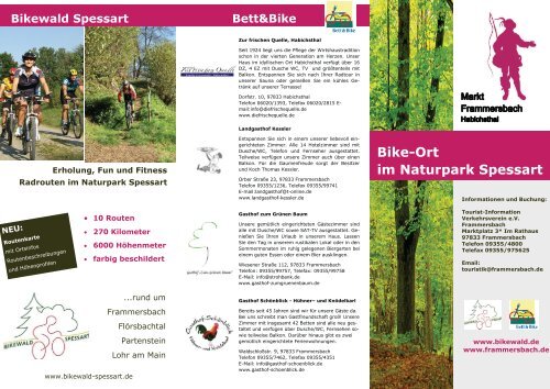 Bike-Ort im Naturpark Spessart - Frammersbach