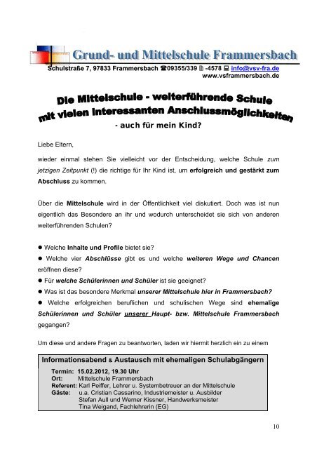 Amtsblatt Nr. 06/2012 vom 09.01.2012 Markt Frammersbach ...