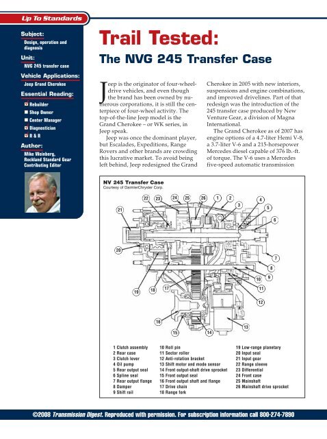 Trail Tested The Nvg 245 Transfer Case Rockland Standard Gear