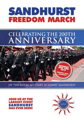 Sandhurst Freedom March programme - Bracknell Forest Council