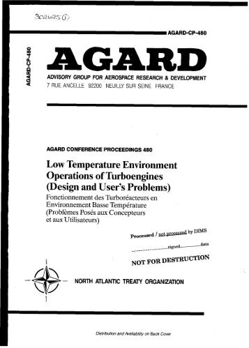 Low Temperature Environment Operations of Turboengines (Design ...