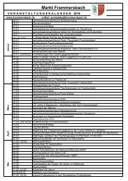 Veranstaltungskalender 2010 - Frammersbach