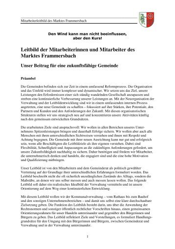 Leitbild der Mitarbeiterinnen und Mitarbeiter des ... - Frammersbach