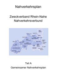 Nahverkehrsplan Teil A - RNN – Rhein Nahe Nahverkehrsverbund