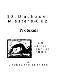 10. Dachauer Masters-Cup - ATS Kulmbach Schwimmen