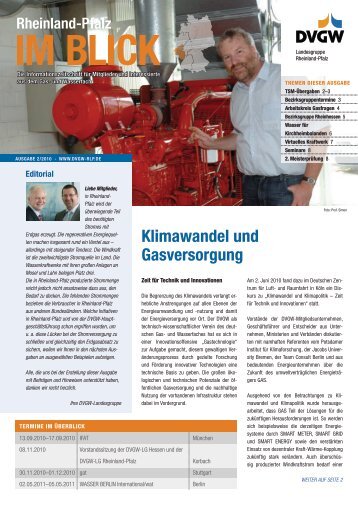 Ausgabe 2/2010 (PDF, 1.11 MB) - DVGW Rheinland-Pfalz