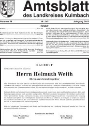 Herrn Helmuth Weith - Landkreis Kulmbach