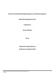Gleichbehandlungsbericht 2011 - Stadtwerke Leipzig GmbH