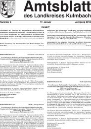 Amtsblatt des Landkreises Kulmbach Inhaltsverzeichnis 2012 Der ...