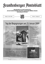 Amtsblatt der Stadt Frankenberg - Nr. 17/01 vom