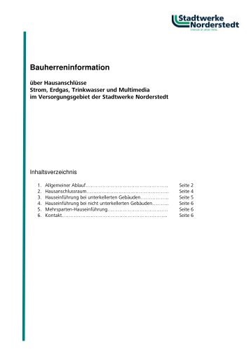 Bauherreninformation Final - Stadtwerke Norderstedt