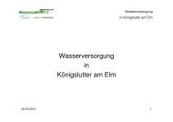 Wasserversorgungskonzept - Stadt Königslutter am Elm