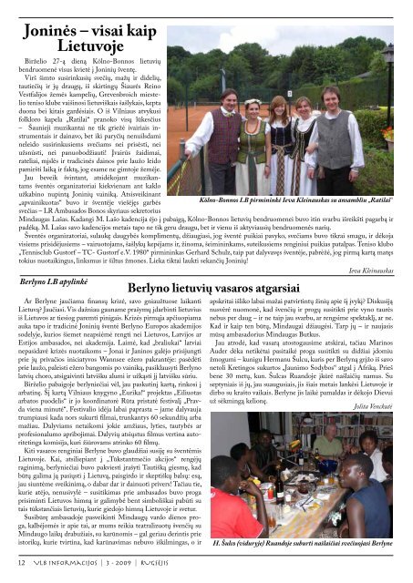 2009 Nr. 3, rugsėjis - Vokietijos Lietuvių Bendruomenė
