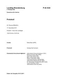 Landtag Brandenburg P-AI 5/24 Protokoll - Interkultureller Rat