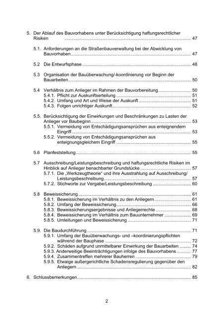 Bauvorhaben in Ortsdurchfahrten –