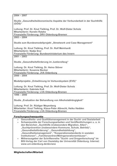 Vita und Publikationen (PDF, 78KB) - IPP - Universität Bremen