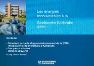 Les énergies renouvelables à la Stadtwerke Karlsruhe Dr