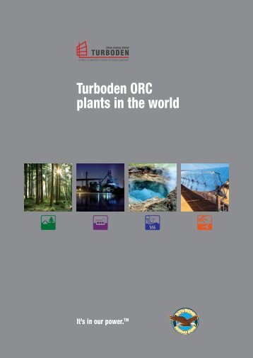 Turboden ORC plants in the world - 2012