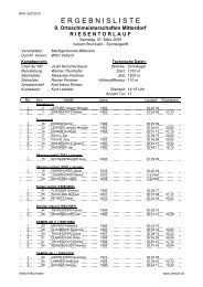 9. Ortsschimeisterschaften Mitterdorf RIESENTORLAUF - Veitsch