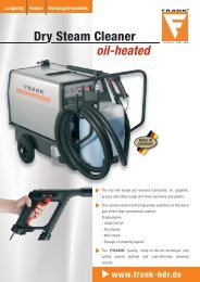 Dry Steam Cleaner oil-heated - FRANK GmbH Hochdruckreiniger