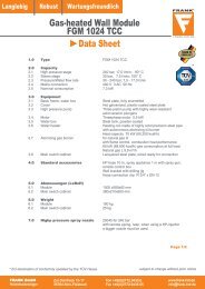 Data Sheet Gas-heated Wall Module FGM 1024 TCC