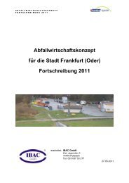 Fortschreibung Abfallwirtschaftskonzept für die Stadt Frankfurt