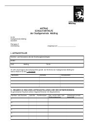 ANTRAG SCHULSTARTHILFE der Stadtgemeinde Mödling