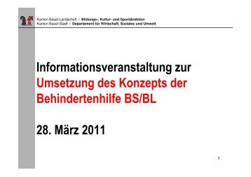 Informationsveranstaltung zur Umsetzung des ... - Basel-Stadt